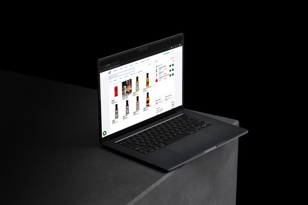 Laptop met de Winstkassa voor Dokter Worst