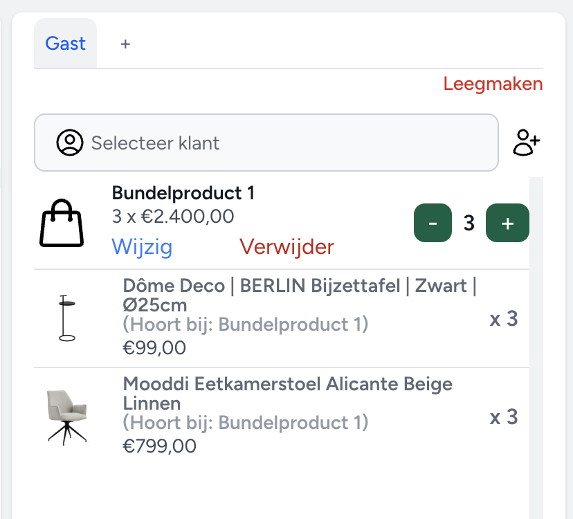 Drie keer bundelproduct
