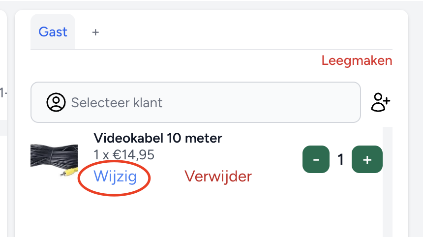 Product wijzigen in je kassa