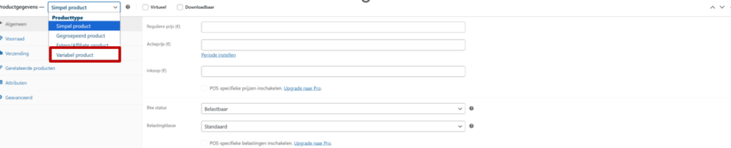 Navigatie naar attributen binnen WordPress